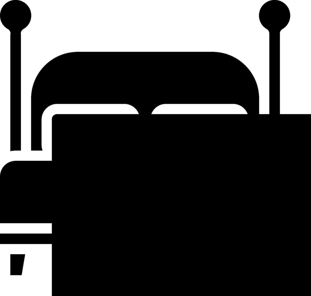 A bed with a blanket and pillows on it vector