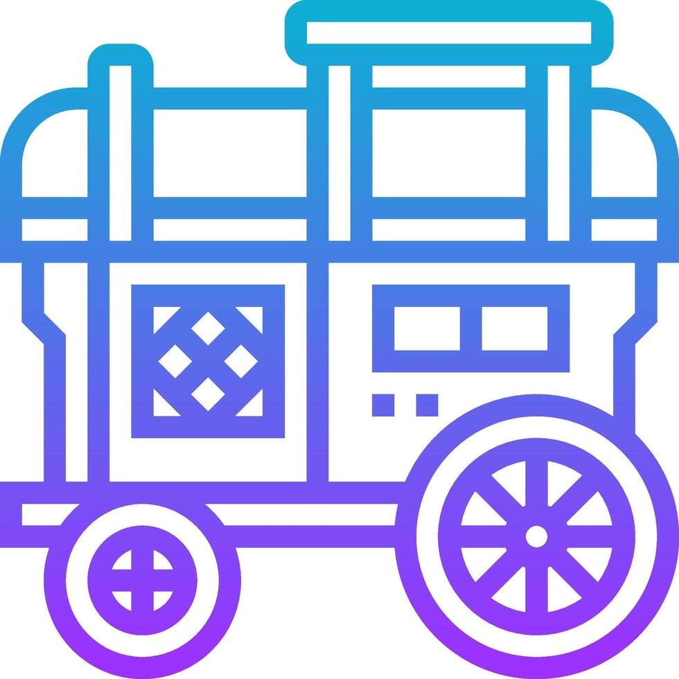 A wagon with a bed on top of it vector