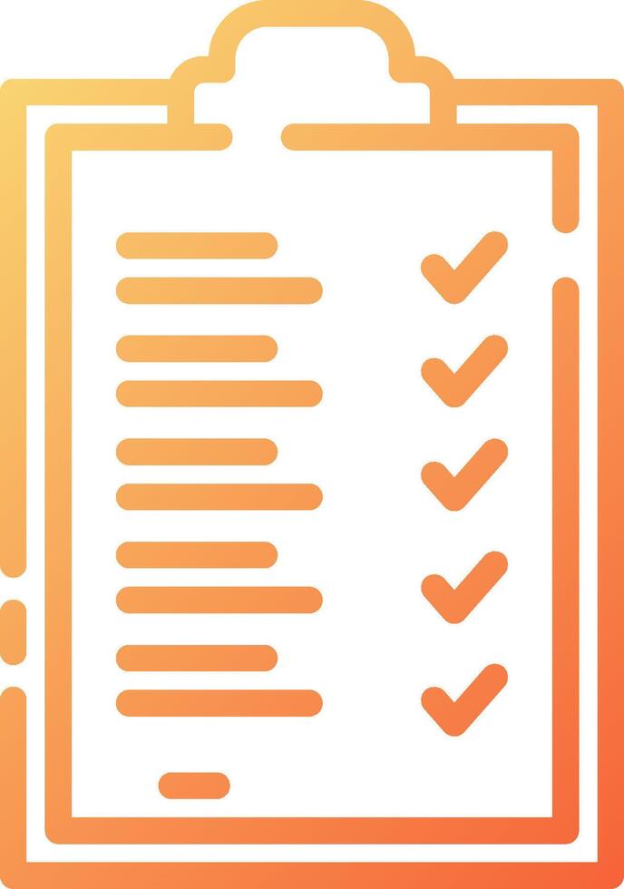 A checklist icon with a check mark on it vector