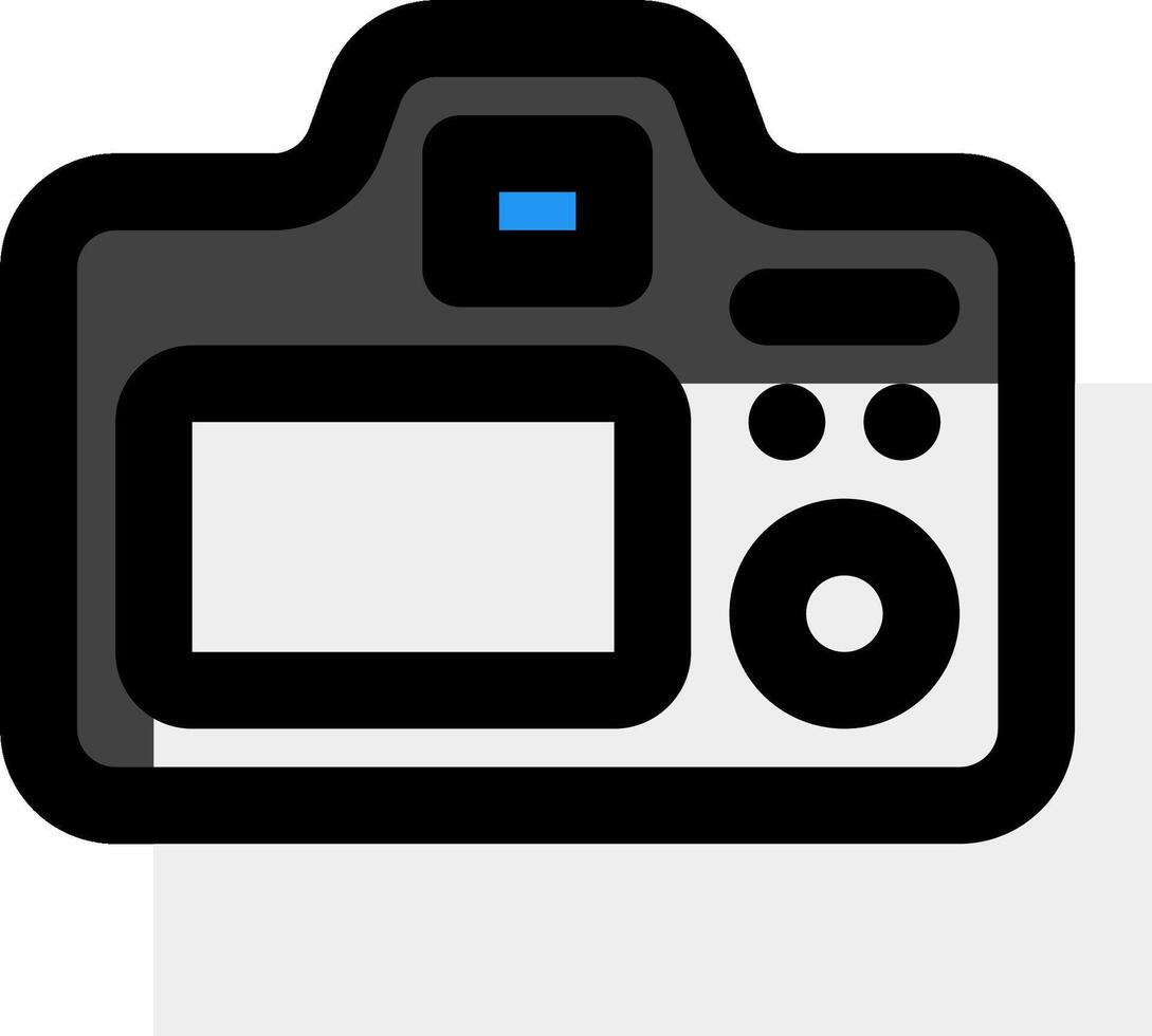 A camera icon with a white background vector