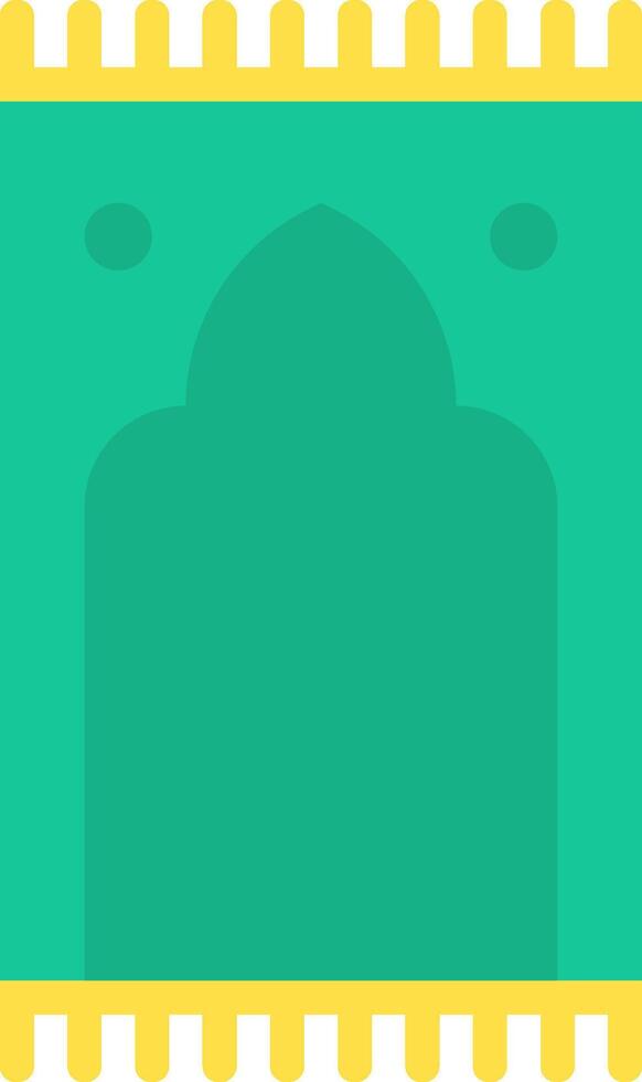 A green and yellow square with a mosque in the middle vector