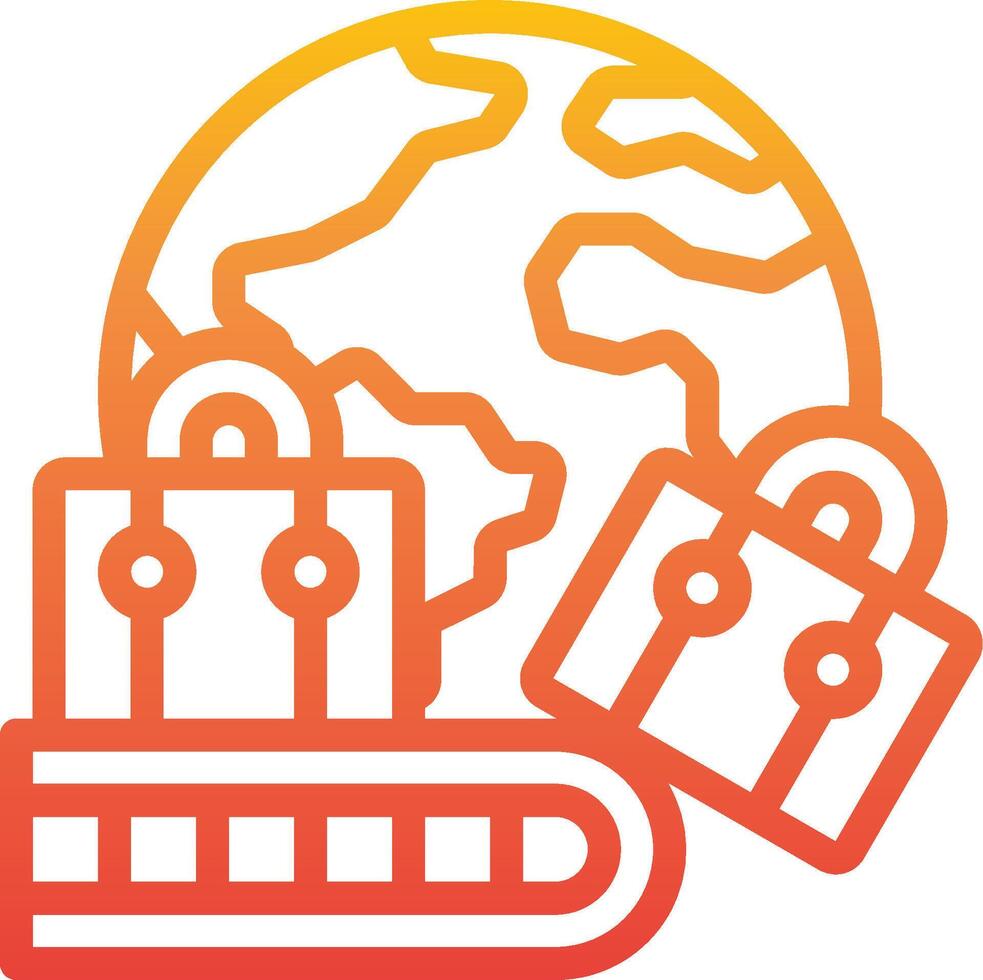 A globe with luggage and a suitcase vector