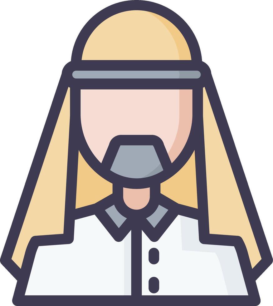 Arabic man icon illustration vector