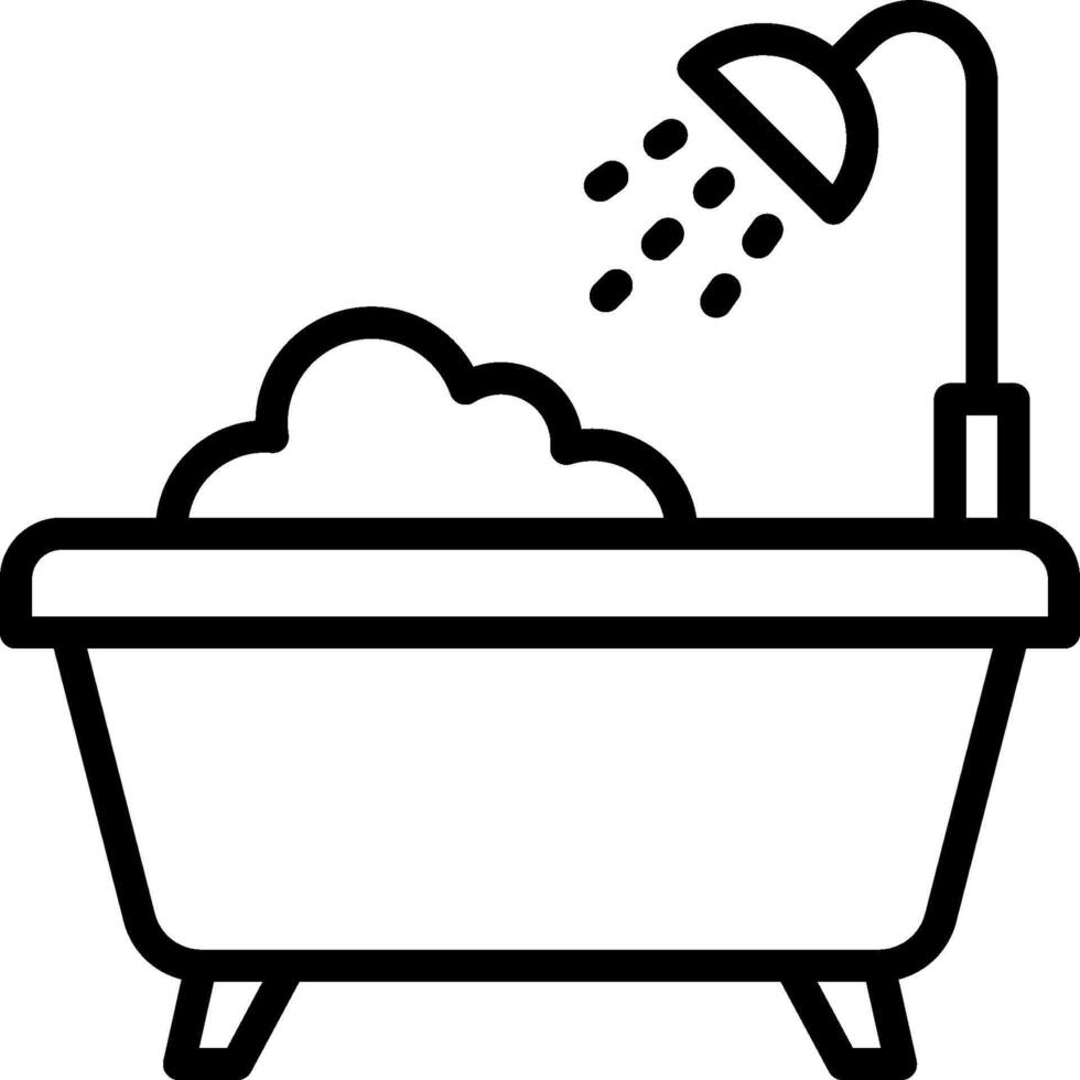Bathroom shower icon vector