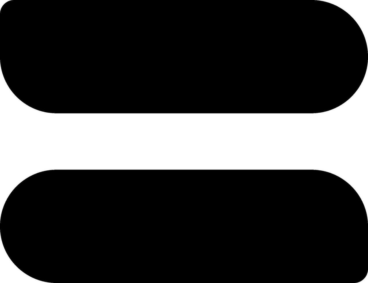 Two black and white buttons with the same shape vector
