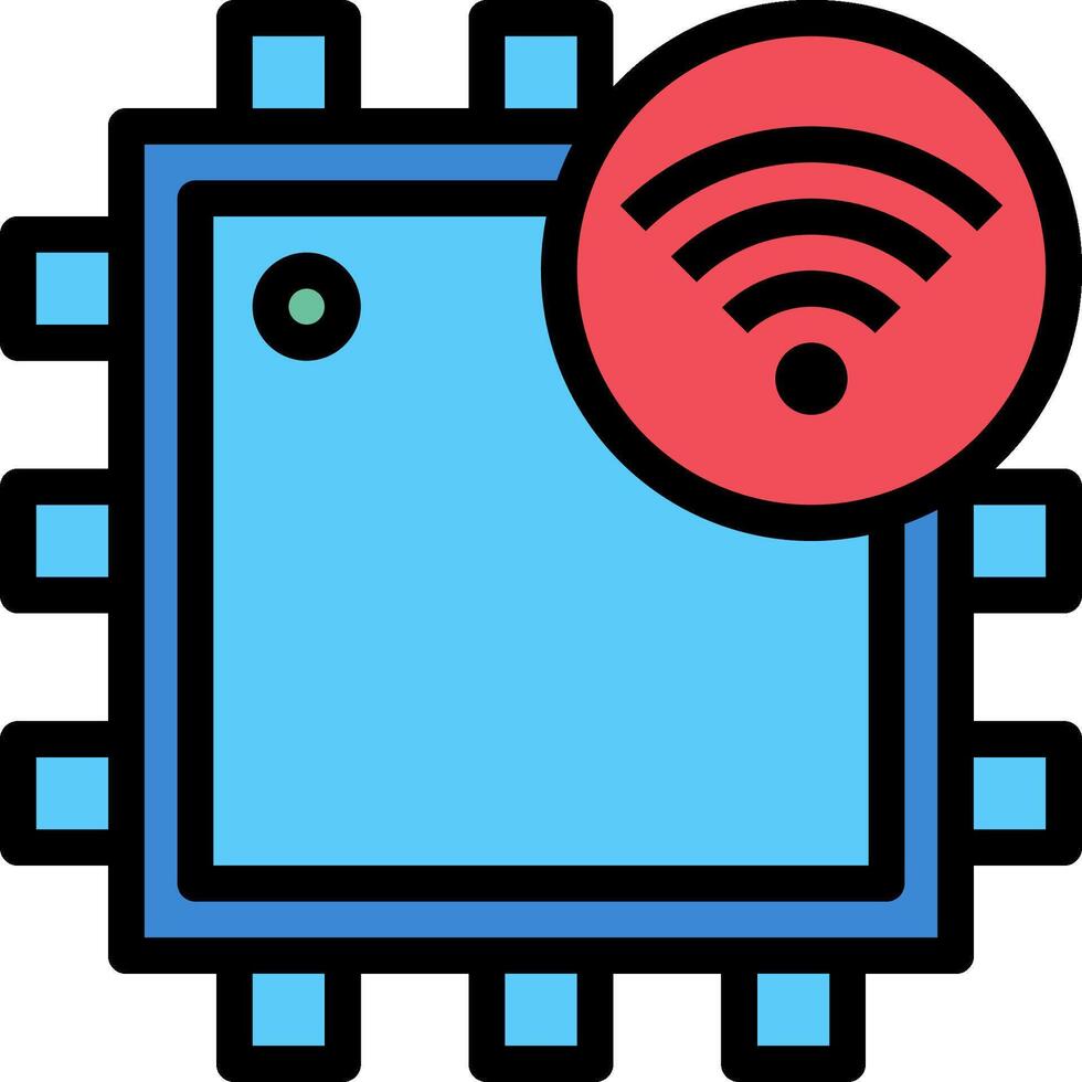 A wifi icon with a red dot on it vector