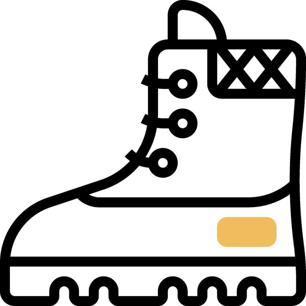 A black and white snow boot icon vector