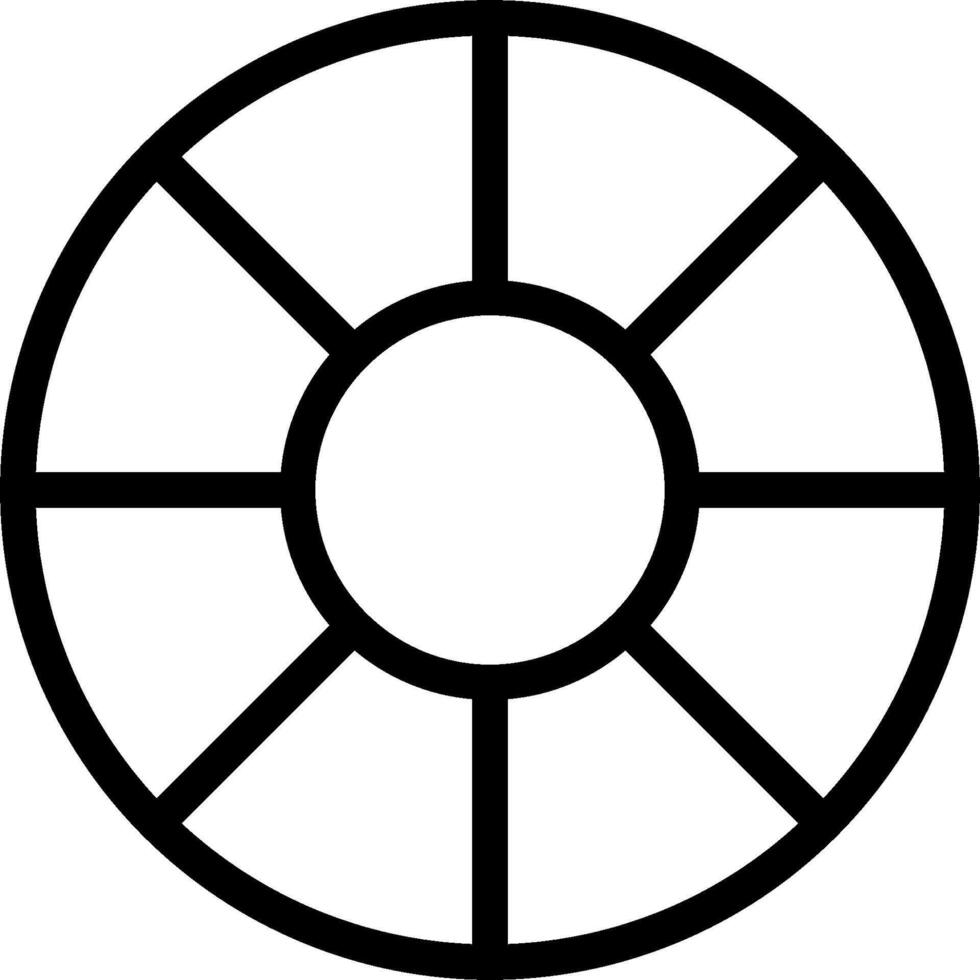 A circle with four spokes in it vector