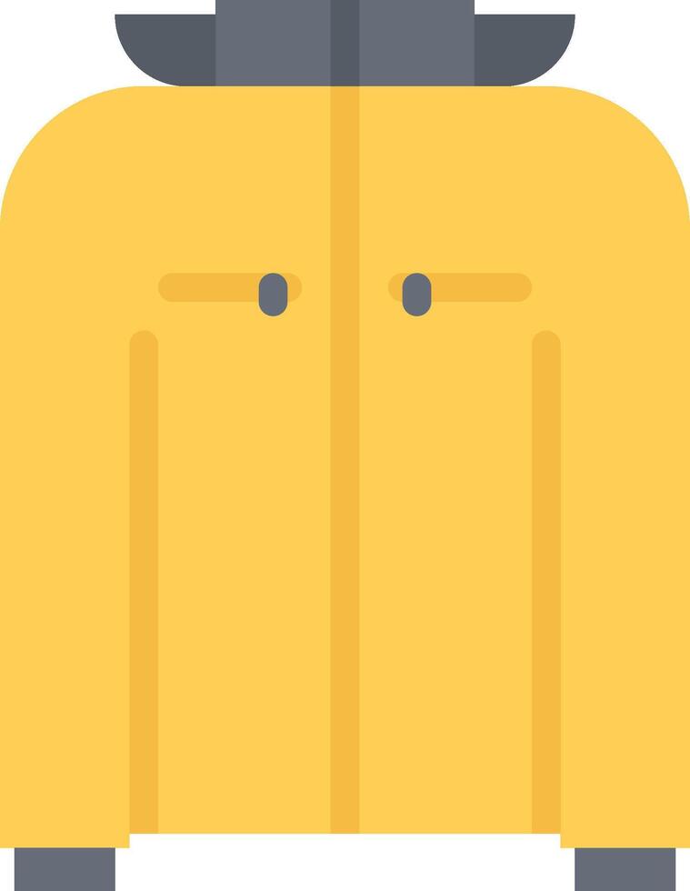 A yellow jacket with a hood on it vector