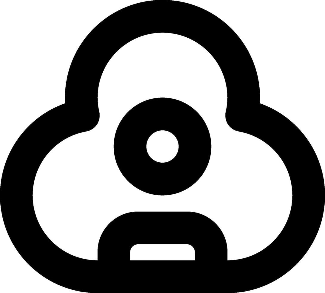 A black and white cloud icon vector