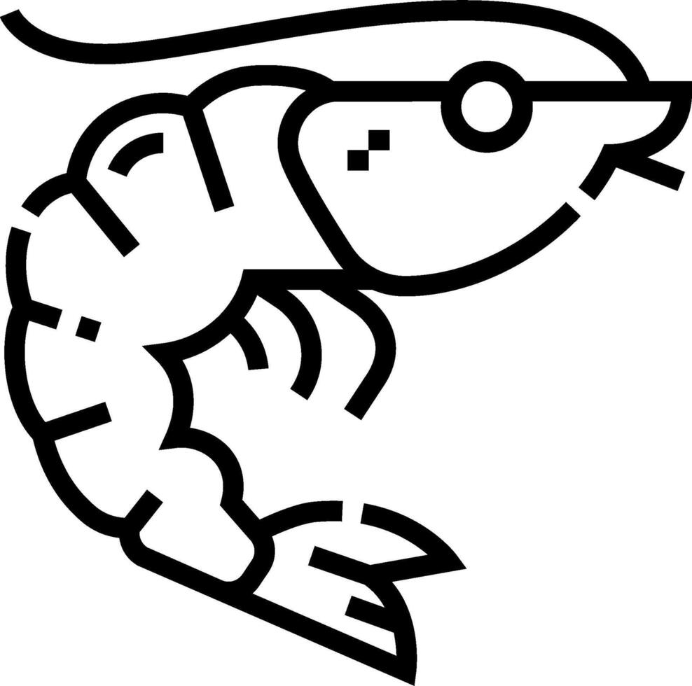 Shrimp illustration design vector