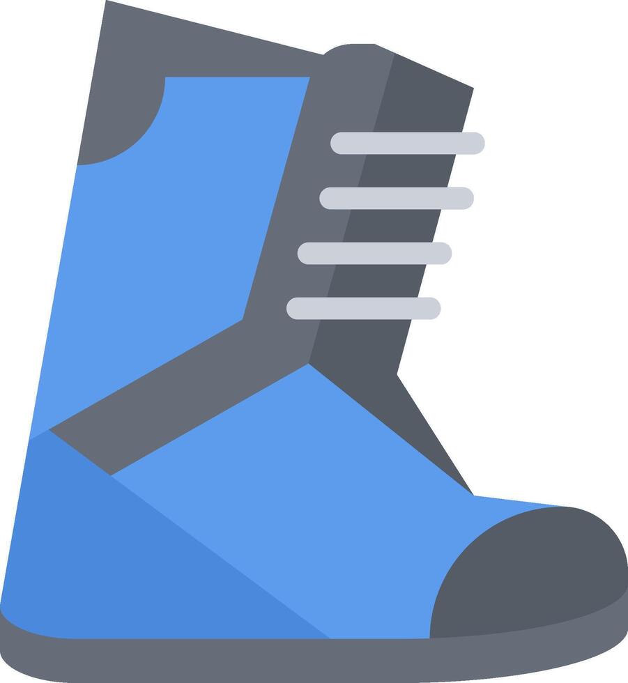 A blue boot with a zipper on the side vector