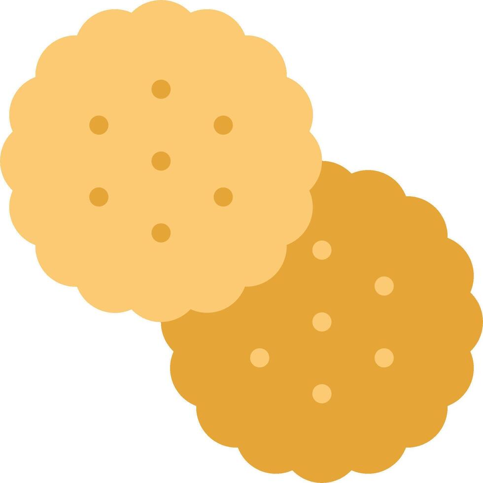 Two biscuits on a white background vector
