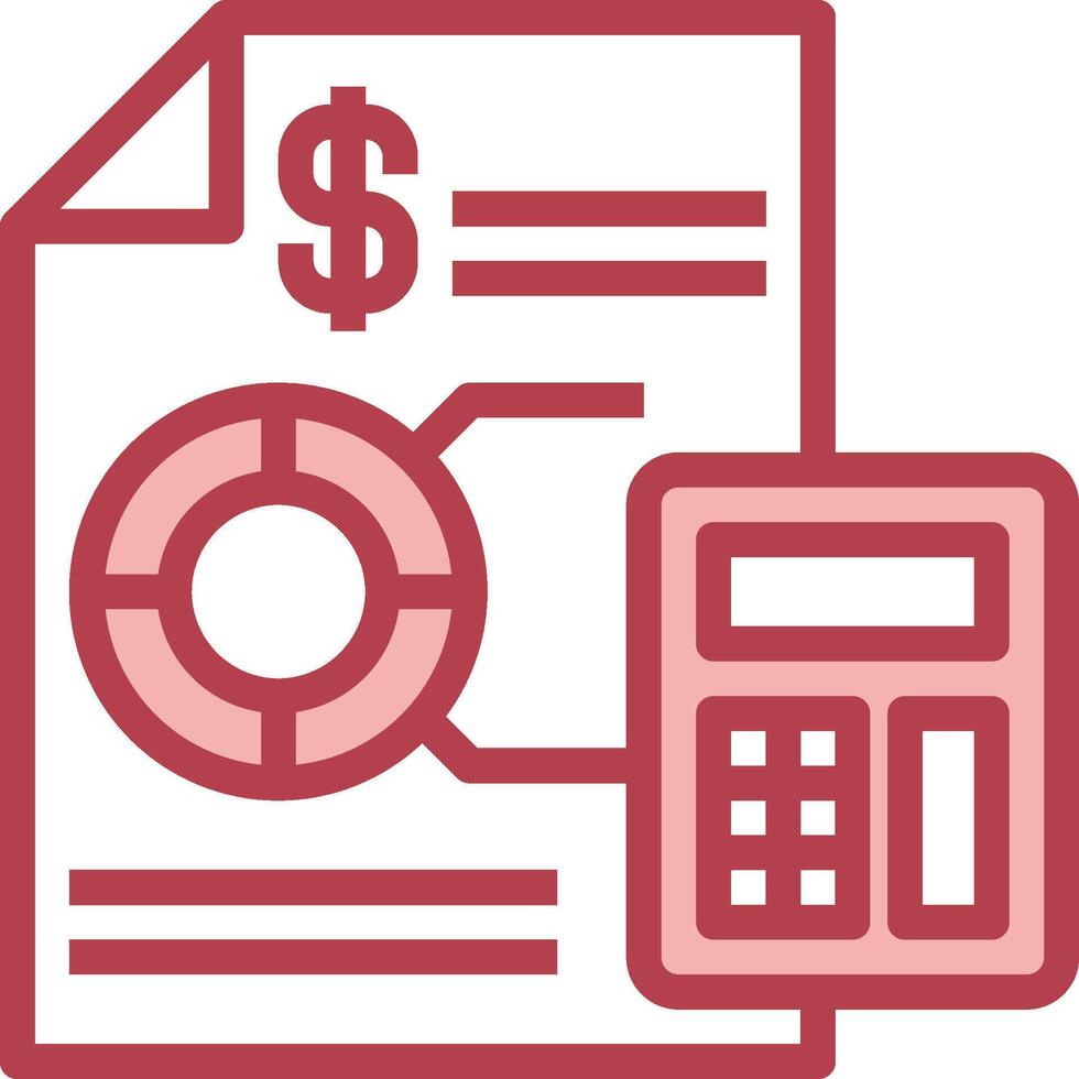 A calculator and a document with a dollar sign vector