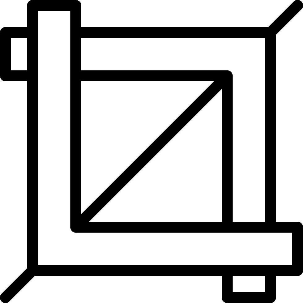 A square with a line through it vector