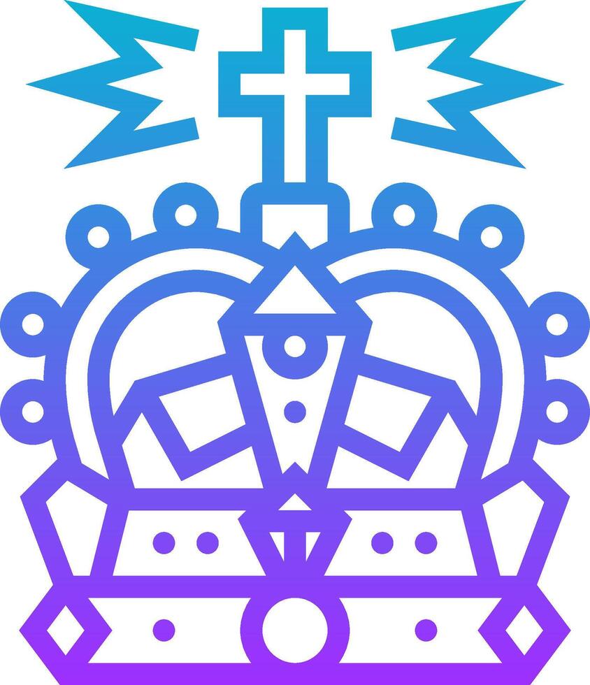 A crown with a cross on it vector