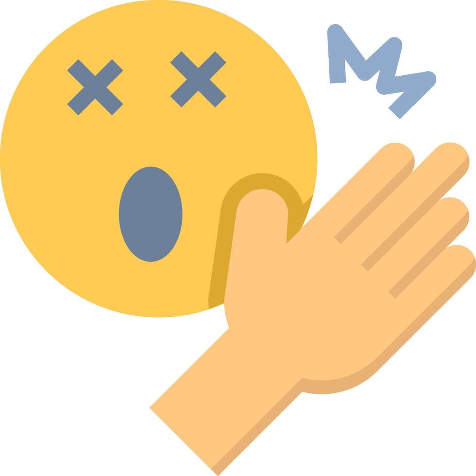 A hand is holding a smiley face with a hand vector