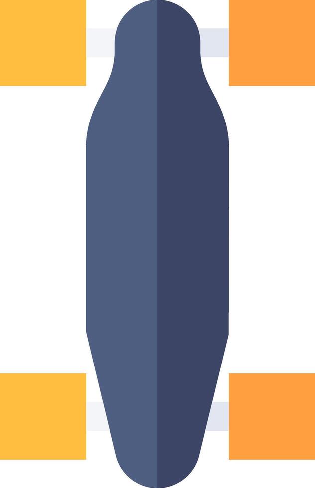 A blue and orange icon of a person sitting on a chair vector