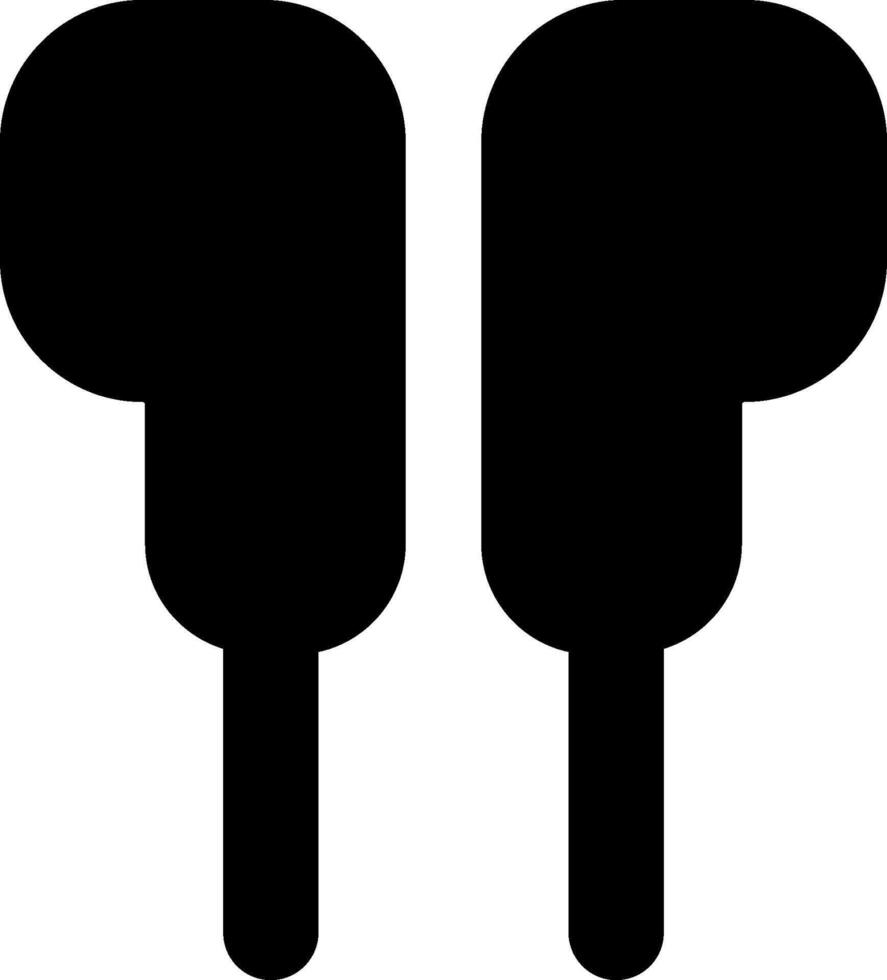 Two earphones icon on a white background vector