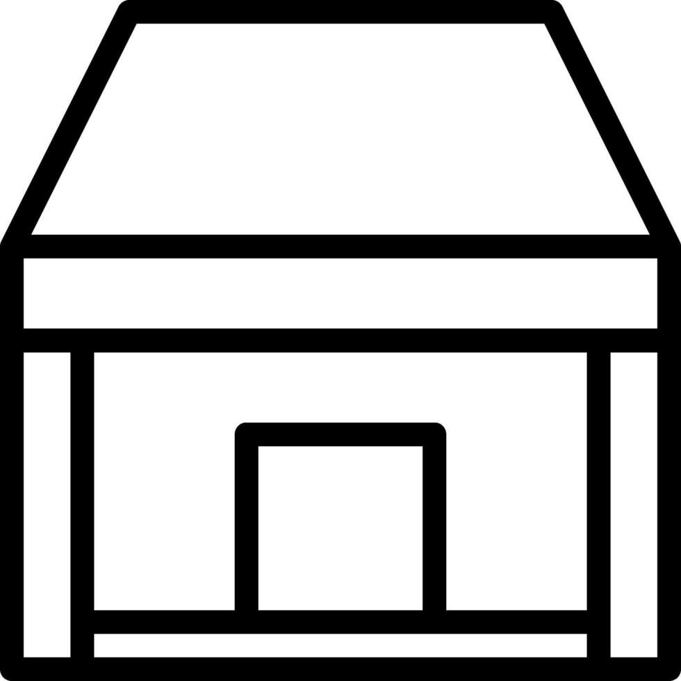 A black and white drawing of a house vector