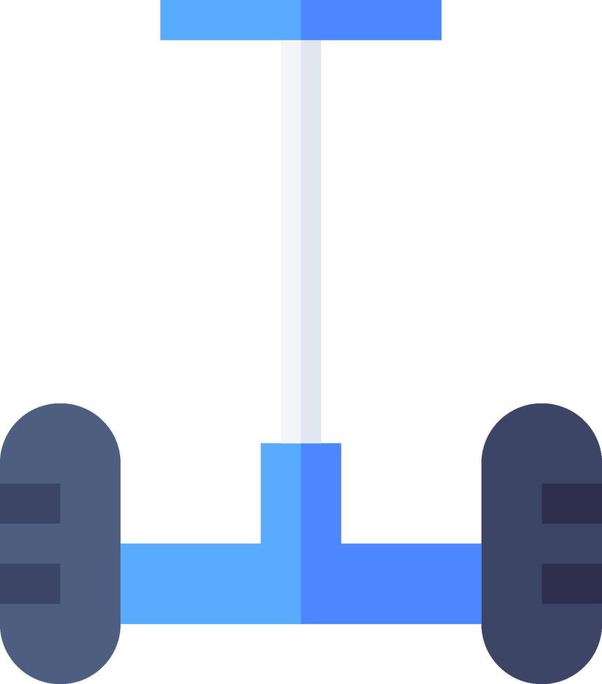 A blue scooter with two wheels on it vector