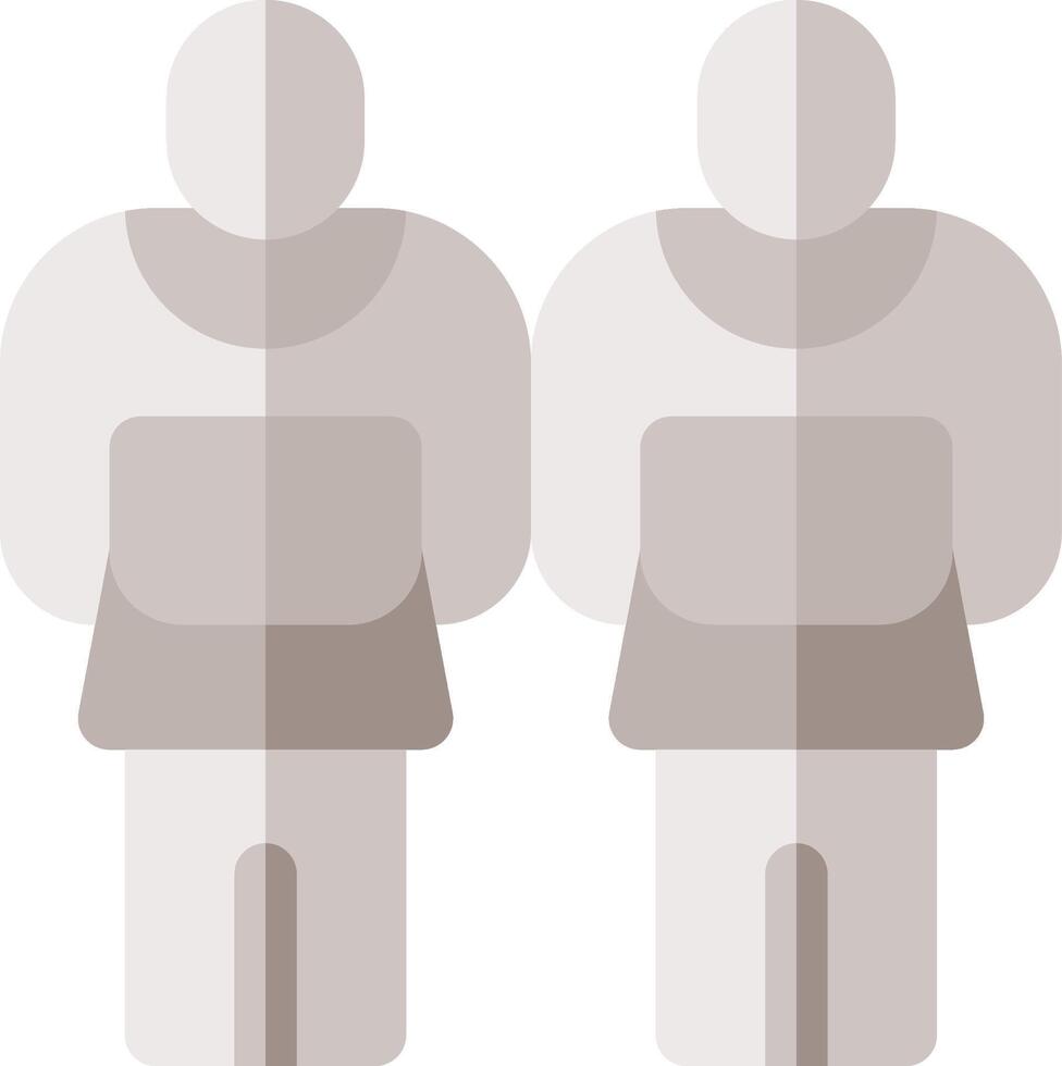 Two people standing in front of each other vector