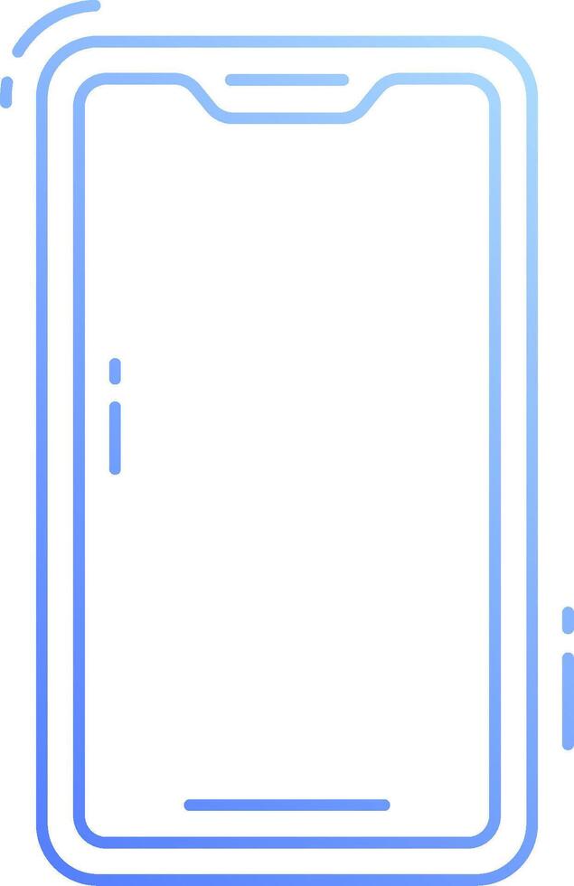 A tablet with a blue outline on it vector