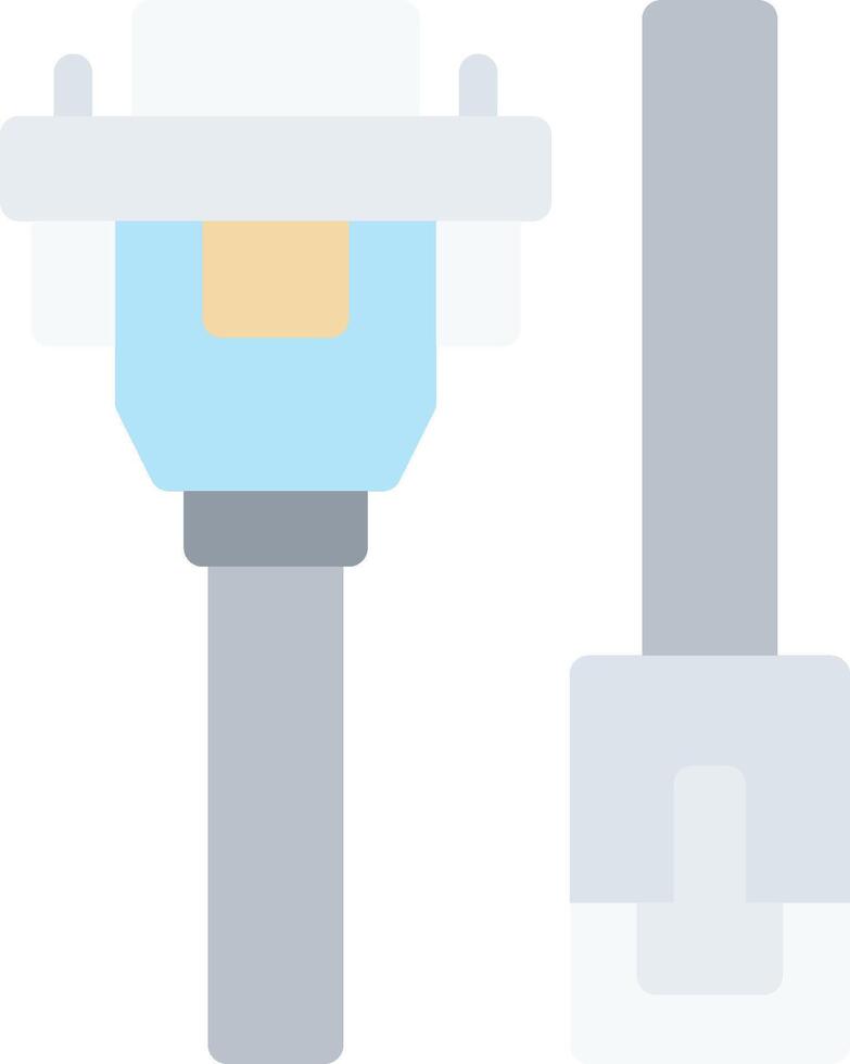 A blue and white electrical plug and a yellow plug vector