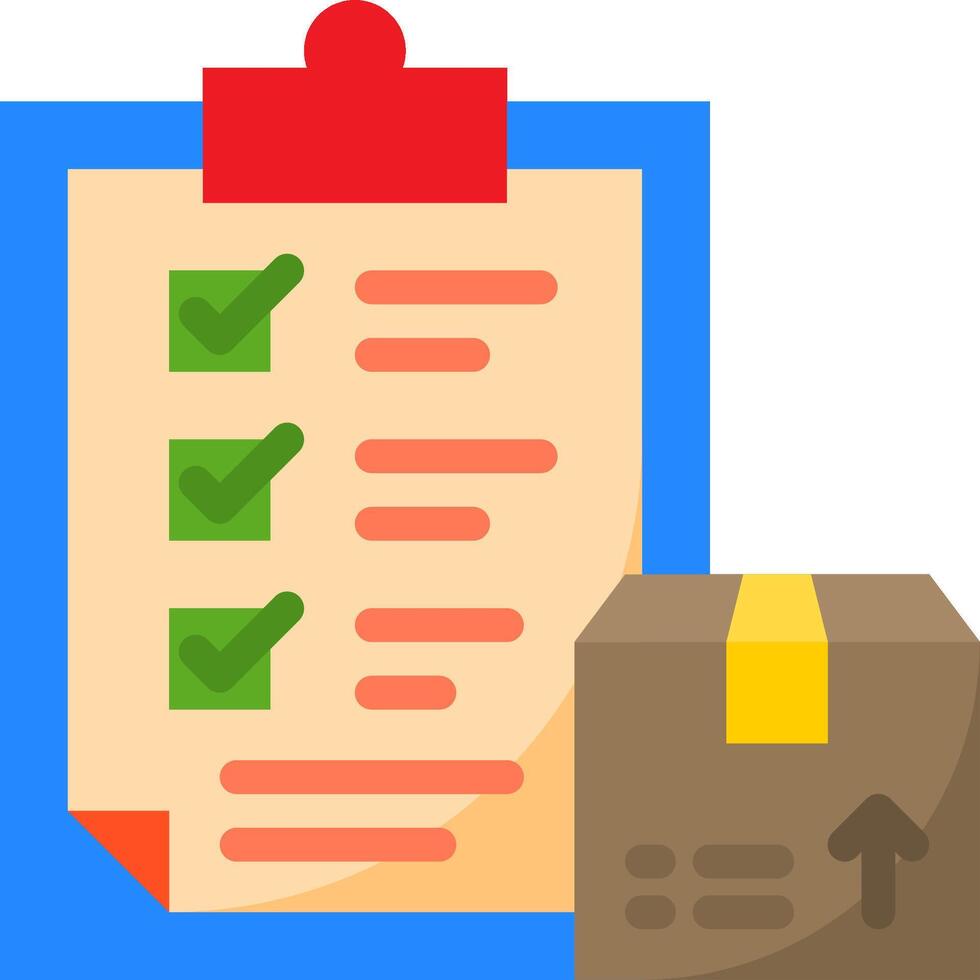 Checklist icon with a box and a clipboard vector