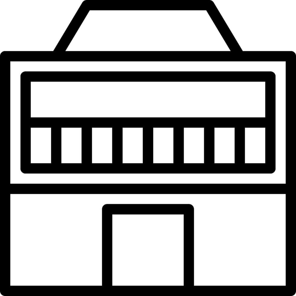 A black and white image of a building vector