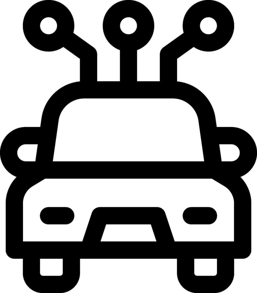 Automated driving car icon vector
