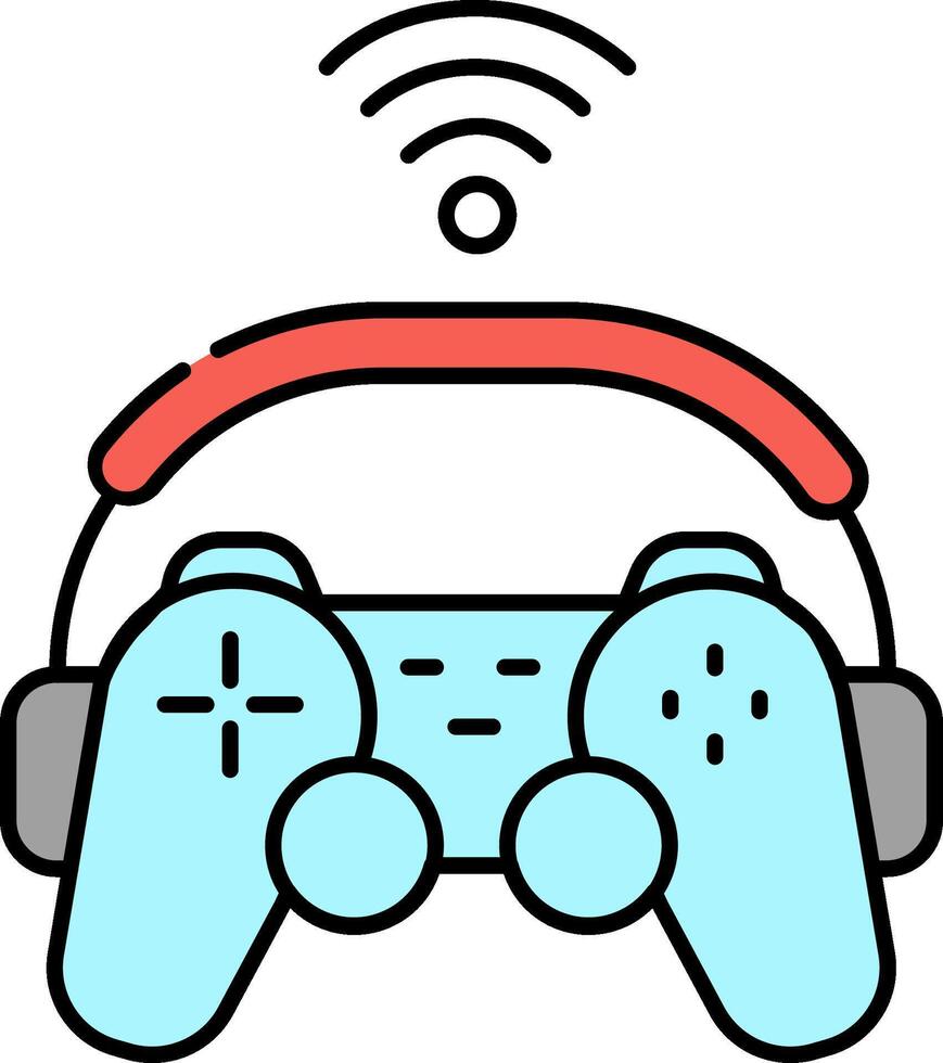 A game controller with a wifi symbol on it vector