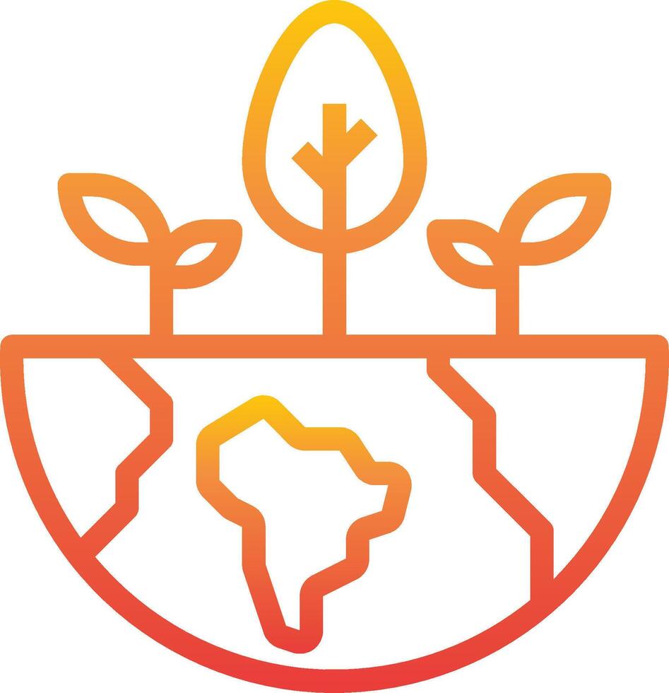 A globe with trees growing out of it vector