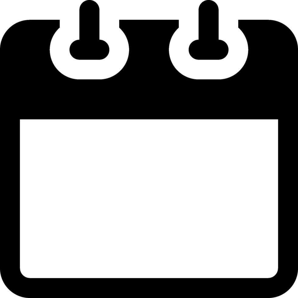 Calendar icon with a black background vector