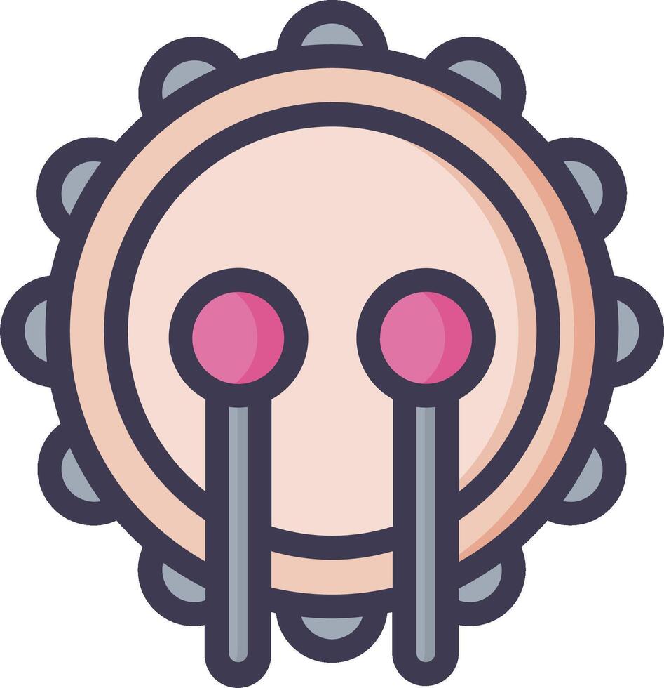 A drum with two pink eyes on it vector