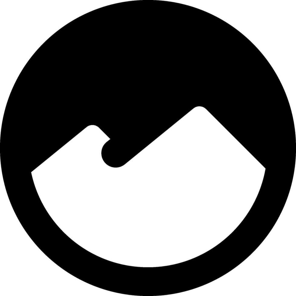 A black and white logo of a mountain vector