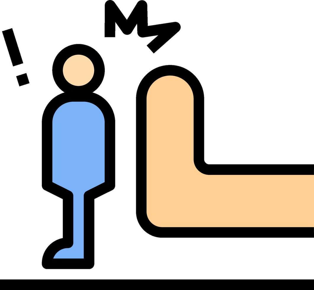 A man is standing in front of a bed vector