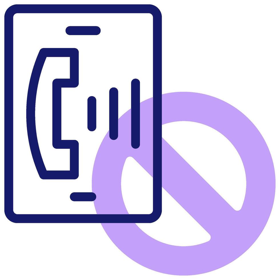 No call sign icon vector
