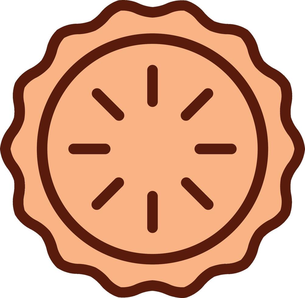 A round cookie icon on a white background vector