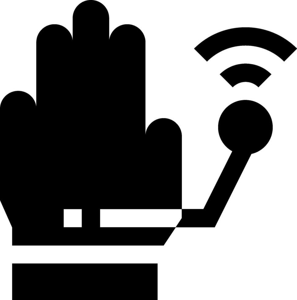 A hand holding a wifi symbol and a hand holding a phone vector