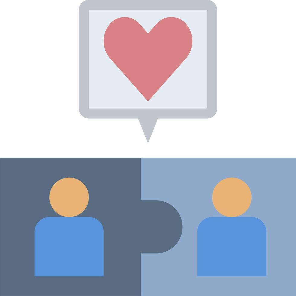 A heart shape is shown with two people vector