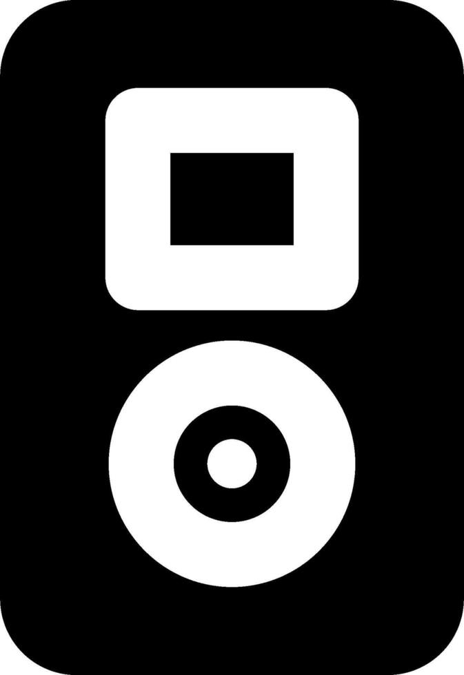 An mp3 player icon with a white background vector