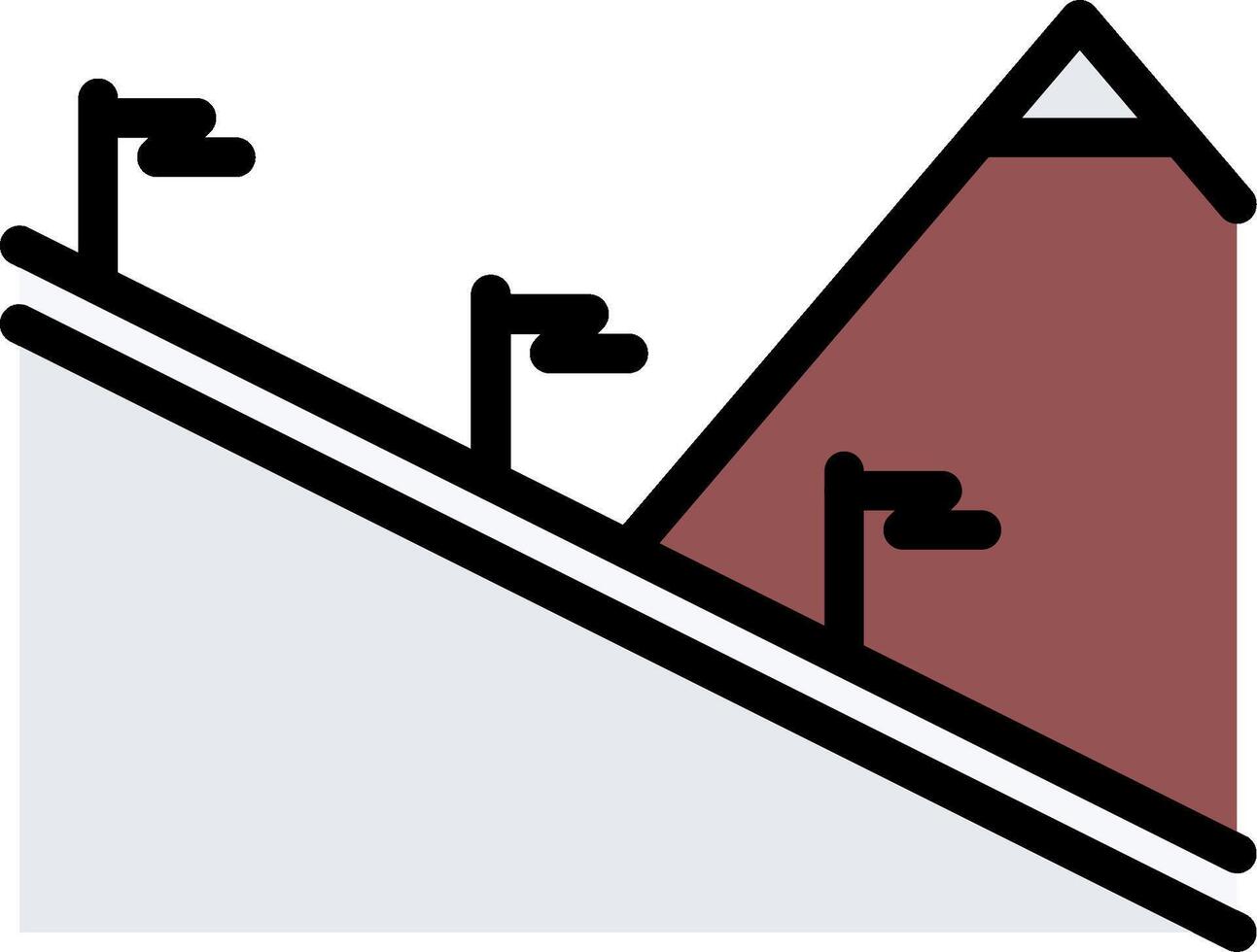 A snowboarder is riding down a slope vector