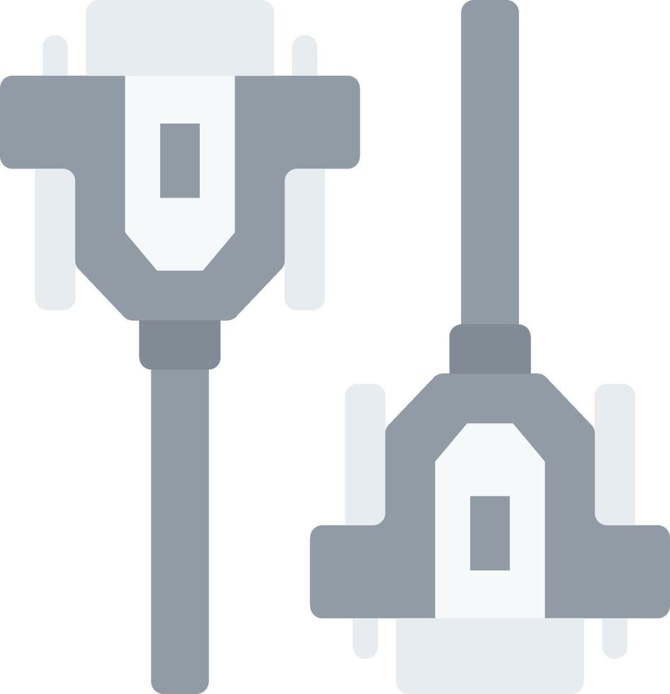 Two pipes with a white background and a gray background vector