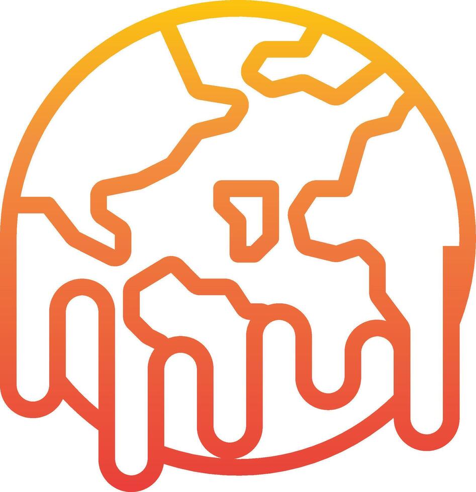 A logo with a globe and a melting globe vector
