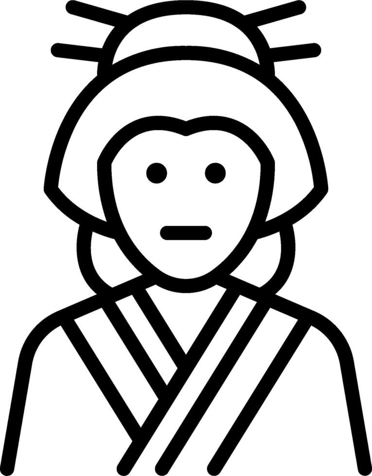 A woman in a traditional japanese dress vector