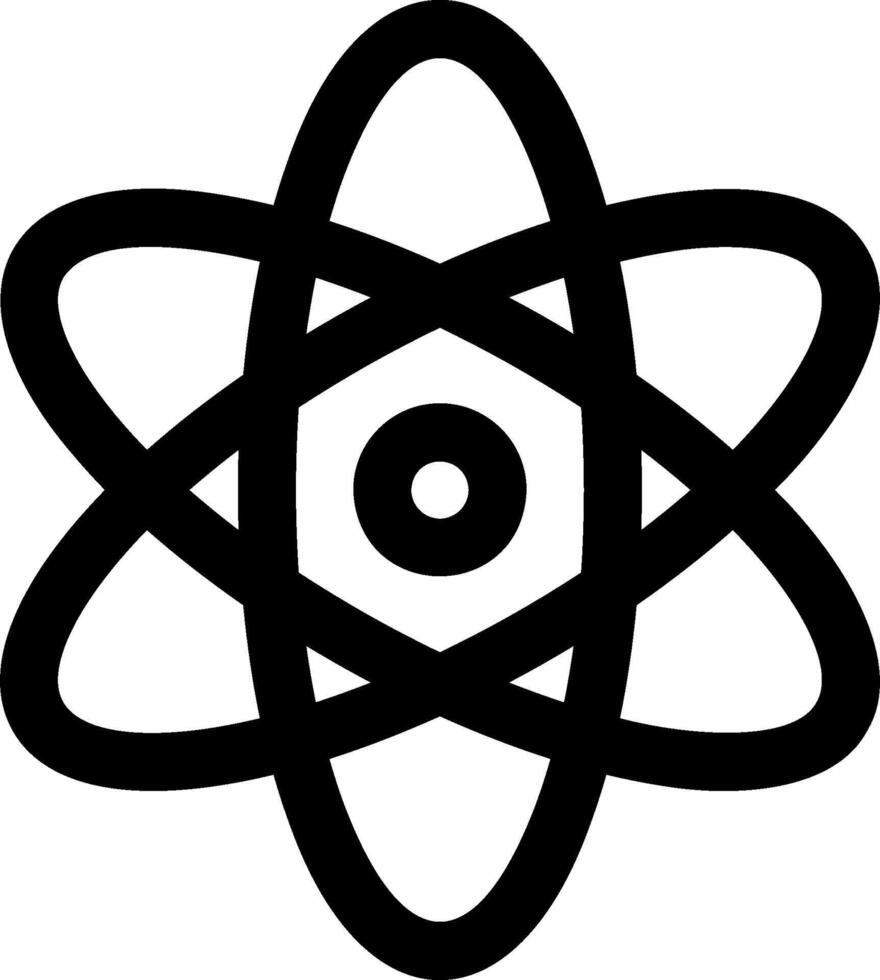 An atom symbol on a white background vector