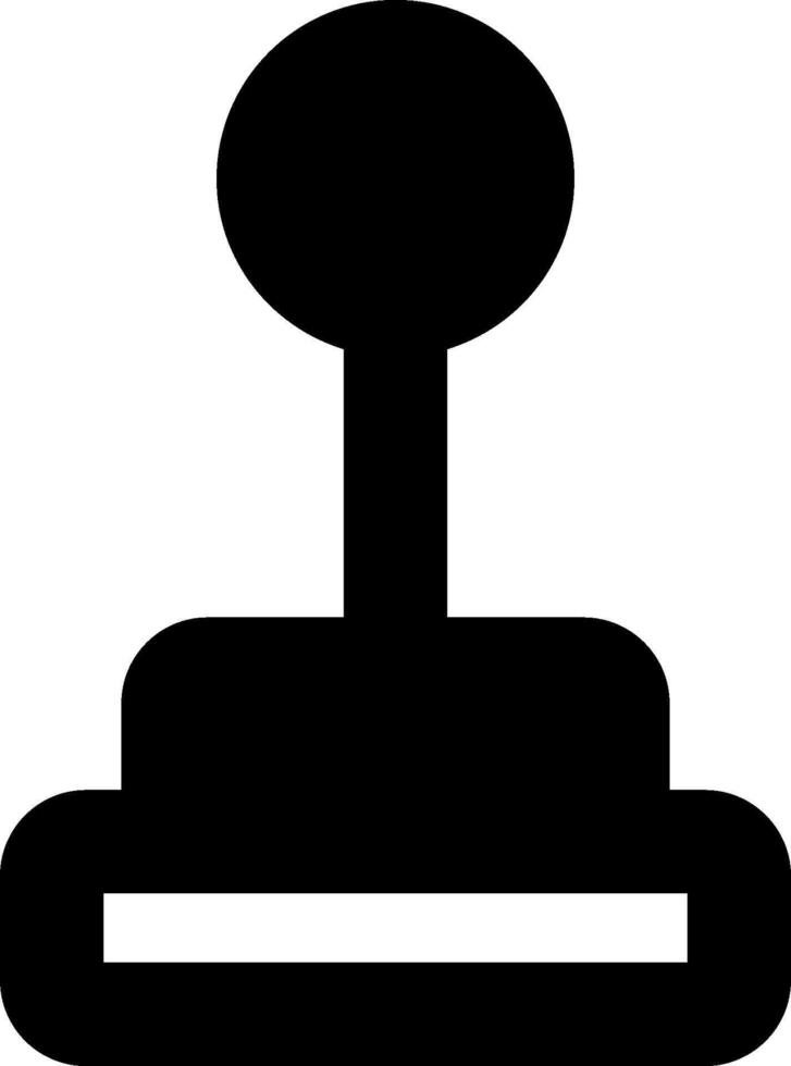 A black and white icon of a joystick vector
