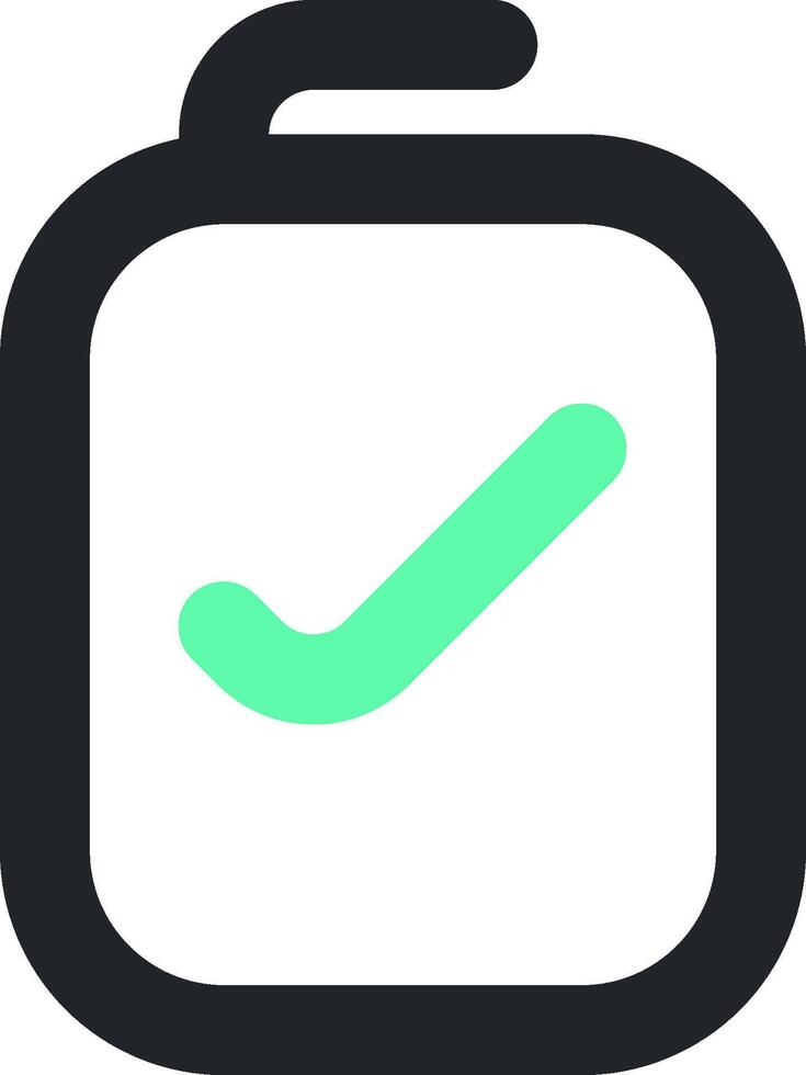 A check mark icon on a white background vector