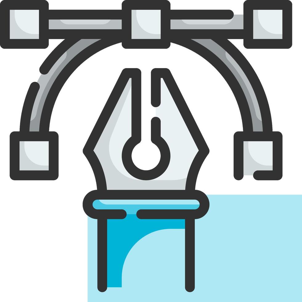 A pen and ink on a blue background vector